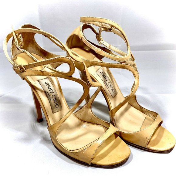Cettire Jimmy Choo Lang Patent Leather Sandals - Picture 2 of 4